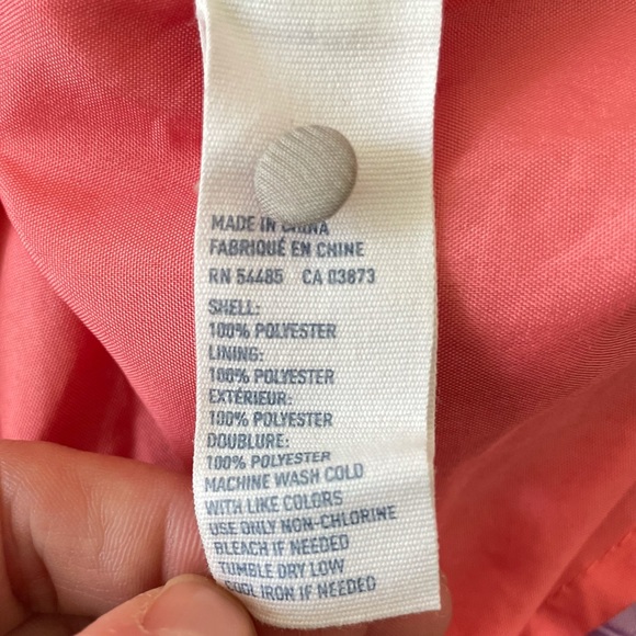 American Eagle Pleated Orange Purple Color Block Dress Size Small - Picture 12 of 12